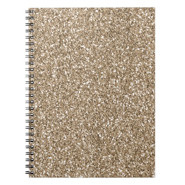 nalle Brown Guld Glitter         Anteckningsbok (Framsidan)