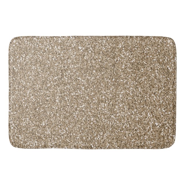 nalle Brown Guld Glitter      Badrumsmatta (Framsidan)