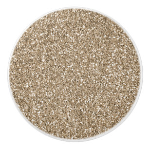nalle Brown Guld Glitter       Knopp
