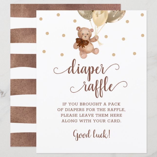 Nalle Brown och Guld dömer ut Raffle-spel (Fram/baksida)