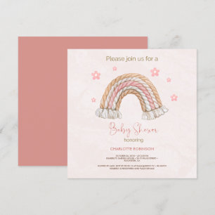 Nalle Brown Sage Grönt Ballons Baby Shower Inbjudningar