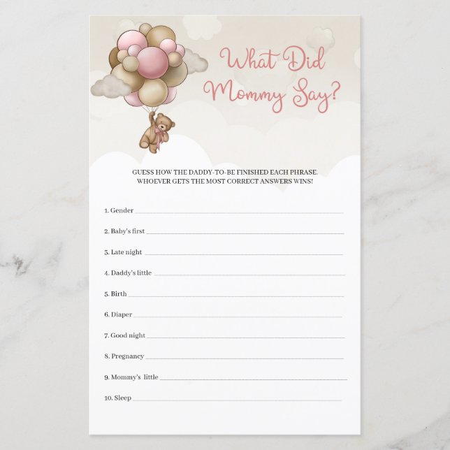 Nalle  brunt elfenben Vad sa Mamma (Framsida)