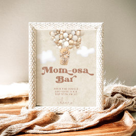 Nalle Bubblor Babyskor Mamma-osa Pub-skylt Poster