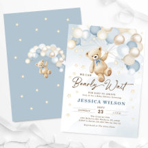 Nalle Bubblor Barly Wait Boy Baby Shower