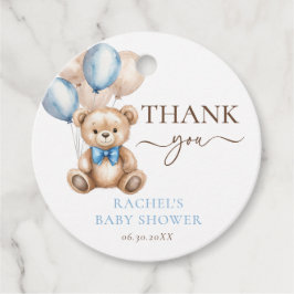 Nalle-bubblor | Blue Boy Baby Shower Gåvor Etiketter