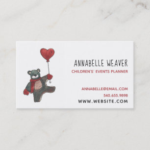 Nalle Childrens händelseplanering Visitkort