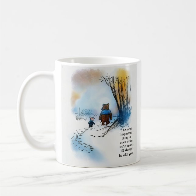 Nalle-citat "Även när vi är isär Kaffemugg (Vänster)