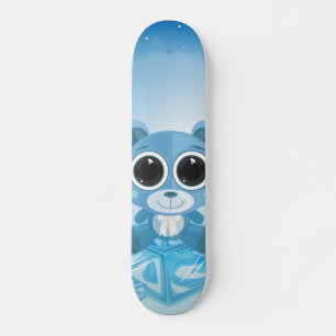 Nalle - Coola blå Mini Skateboard Bräda 18,5 Cm