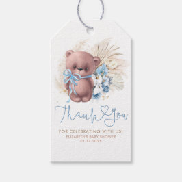 Nalle Cute Boho Baby Shower Tack Presentetikett