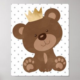 Nalle Cute Pojke Nursery Wall Art Gift Poster