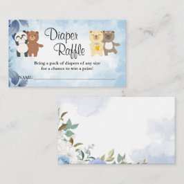 Nalle Diaper raffle biljett babydusch