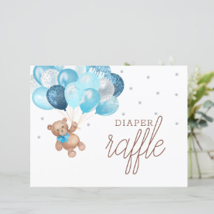 Nalle Diaper Raffle Game Sign Baby Shower