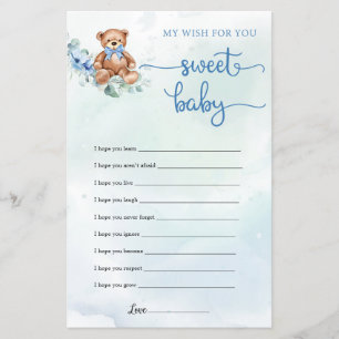 Nalle Eucalyptus WAN Baby Shower Game