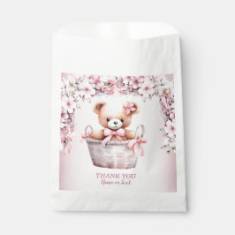 Nalle Flicka Rosa Flowers Party Elegant 