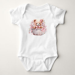 Nalle Flicka Rosa Flowers Party Elegant  T Shirt