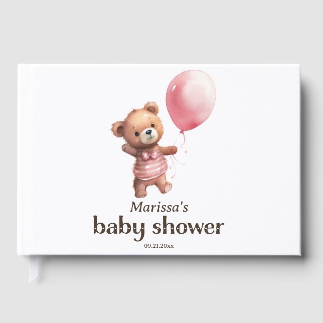 Nalle Flicka Shower Gästböcker (Framsida)