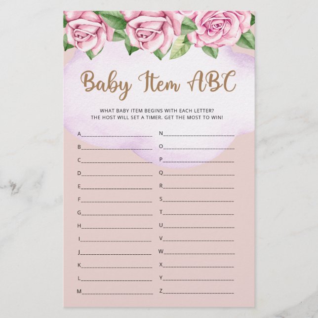 Nalle Flickdusch Baby Item ABC-spel (Framsida)