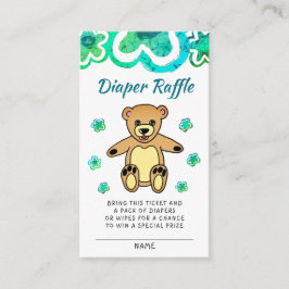 Nalle Flowers Baby Shower Diaper Raffle Tilläggskort