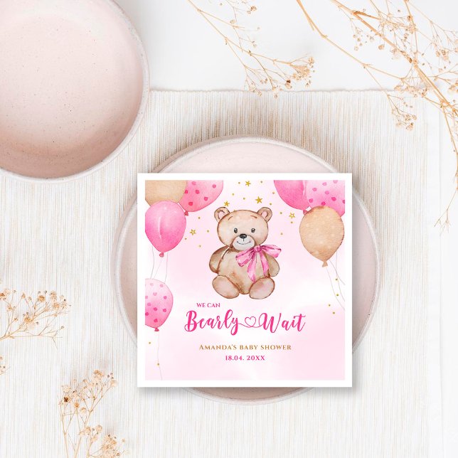 Nalle för babyduschservetter pappersservett (Skapare uppladdad)