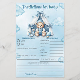 Nalle för babyvisningsspel i Tält-förutsägelse