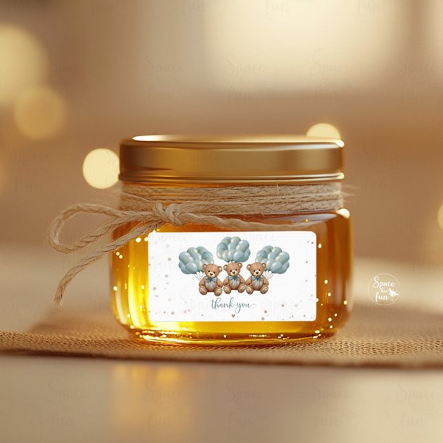 Nalle för bihonung Burk-märkning Fraktsedel (Honey Bear Label, Cute Teddy Bear Honey, Bee Sweet Teddy, Teddy Bear Jar Label, Honey with Love, Ado)