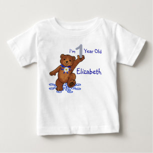 nalle för första födelsedag för flickor tee shirt
