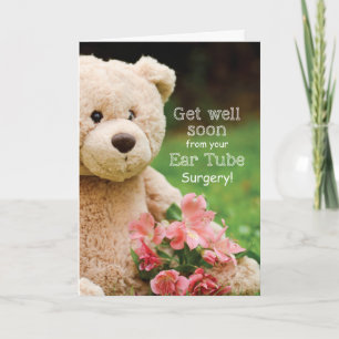 Nalle för hörselkirurgi i Bearable Get well Kort