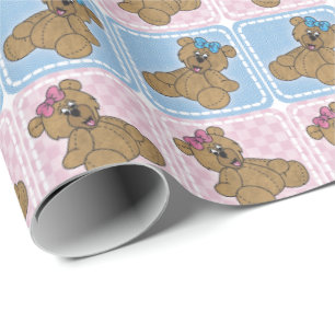 Nalle för pojke eller flicka presentpapper