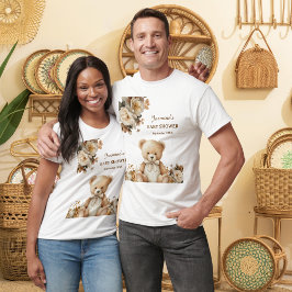 Nalle för små Blommigtar, babykläder för T Shirt