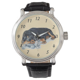 nalle för söt rovgirig hund-cuddling armbandsur