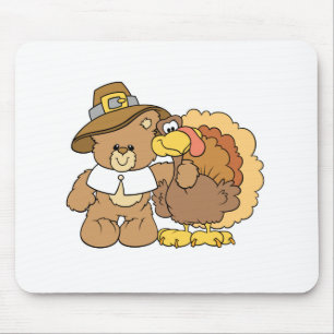 nalle för thanksgiving av kalkoner musmatta