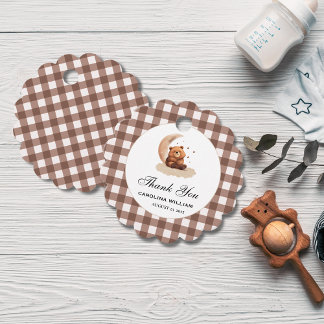 Nalle för vattenfärg könsneutral babydusch gåvor etiketter