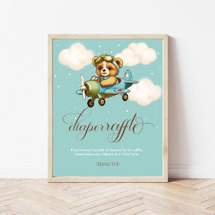 Nalle för vimmiskt flygplan - hårklyfta poster