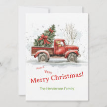 Nalle Gamla Red Lastbil Vintage-julen