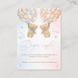 Nalle Gender Reveal Raffle Tilläggskort