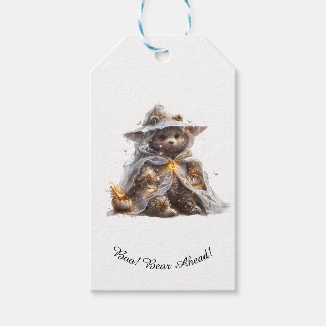 Nalle. Ghost. BUS ELLER GODIS Presentetikett (Framsidan)