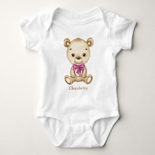 Nalle Girl Baby Bodydräkt T Shirt
