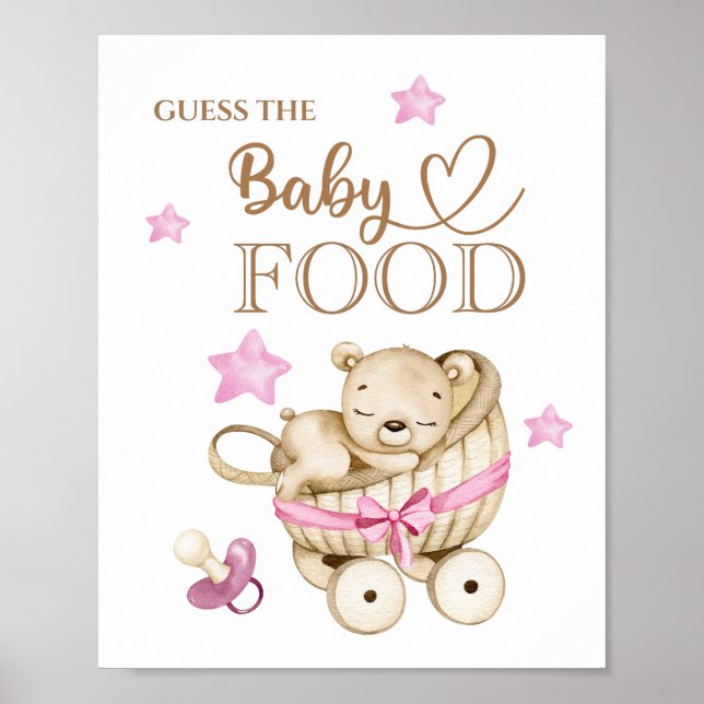 Nalle Girl Baby "Gissa Baby Food" Poster (Framsidan)