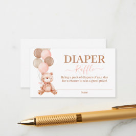 Nalle Girl Diaper Raffle Tilläggskort