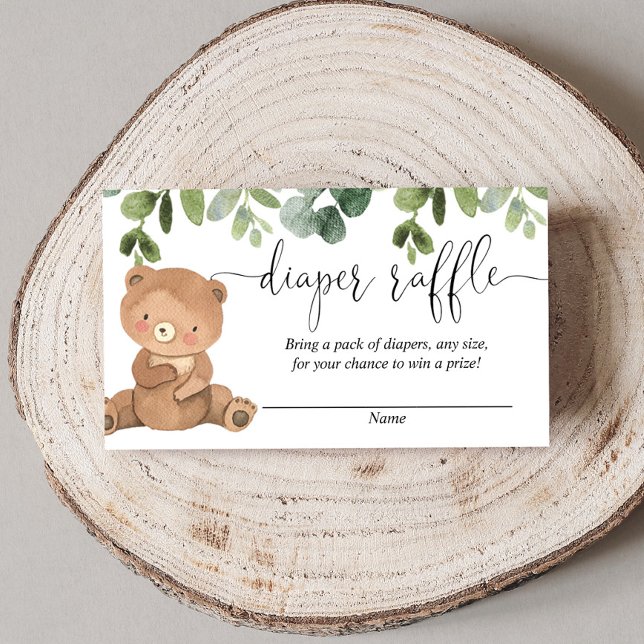 Nalle Gråni eucalyptus diaper raffle Tilläggskort (Skapare uppladdad)
