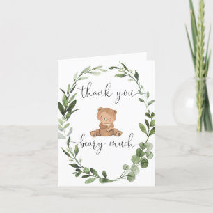 Nalle greenery eucalyptus söt tack kort