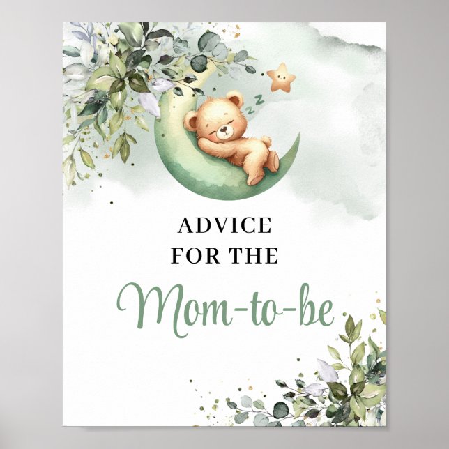 Nalle grey guld Advice for the mamma to be Poster (Framsidan)