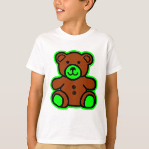 Nalle Grönt Brun MUSEUM Zazzle-gåvor T Shirt