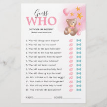 Nalle Guessing Baby Shower-spel