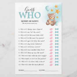 Nalle Guessing Baby Shower-spel