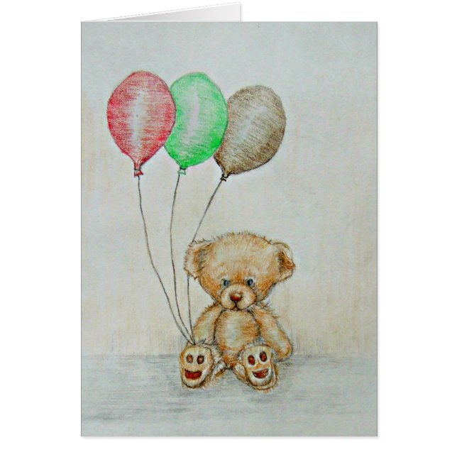 nalle hälsningskort (Framsidan)