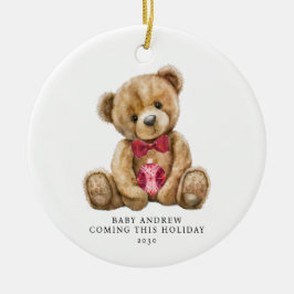 Nalle Helgdag Baby annons Keepsaké Julgransprydnad Keramik