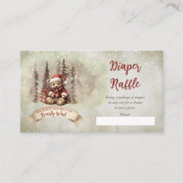 Nalle Helgdag Boy Shower Raffle Tilläggskort