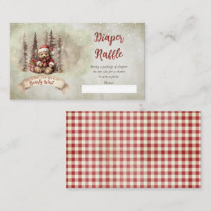 Nalle Helgdag Boy Shower Raffle Tilläggskort