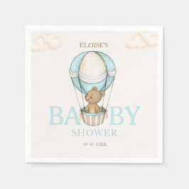 Nalle Hett Balloon Barly Wait boyen Baby Shower Pappersservett